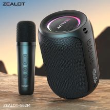 ZEALOT-S62M Karaoke-Maschine, tragbares Bluetooth 5.3-Lautsprechersystem mit 1–2 kabellosen Mikrofonen, Geschenke für Zuhause, Familienfest