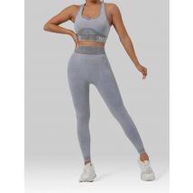 Schnell trocknendes bedrucktes Yoga-Bekleidungsset für den Außenbereich, Sport-BHs und lange Hosen für Damen, Yoga-Radfahren, Lauf- und Fitnessbekleidung