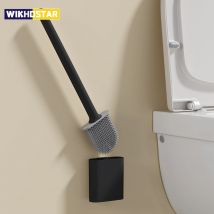 WIKHOTSAR scopino per wc a parete scopino piatto in Silicone testina scopino per wc Set di spazzole