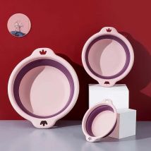 Zusammenklappbarer Eimer, tragbarer Falteimer, Silikon, Autowascheimer, Reise-Camp-Eimer, Haushaltsaufbewahrung