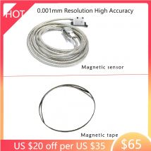 Hochpräziser 1 μm-Magnetsensor, 5 V-24 V, 2 + 2 mm Klebebandstreifen, 0,001 mm Magnet-Encoder mit 3 Meter Kabel
