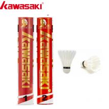 12Pcs Kawasaki Badminton Federball Gans Feder Badminton Ball Geschwindigkeit 76 77 Weiß Badminton Zubehör TEAM 2 TEAM 1