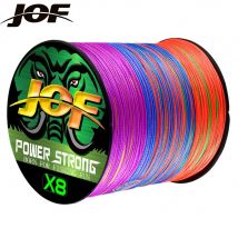 JOF Fishing Line 8 Braided Multifilament PE 300M 500M 1000M Durable Smooth Anti-Bite Woven Thread Accessories Japanese Tackle