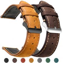 Wax Vintage Quick Release 14mm 16mm 18mm 20mm 22mm 24mm Genuine Leather Watch Bands for Men Women Top Grain Leather Watch Strap
