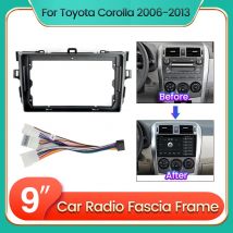 Für Toyota Corolla 2006-2013 Auto Radio Center Konsole Passenden Panel Kit Rahmen Harness 9 Zoll Fascia Trim Adapter panel Kabel