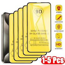 1–5 Stück 9D-Displayschutz aus gehärtetem Glas für iPhone 17 Pro Max 17 Air iPhone 15 12 14 13 11 16 Pro Max X XR XS Max 14 Plus Mini