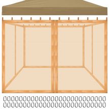 12 x12ft zanzariera di ricambio rete Gazebo universale con cerniere per esterni giardino Patio Gazebo pareti laterali schermo a 4 pannelli