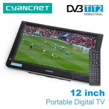 LEADSTAR D12 TV portatile HD da 12 pollici DVB-T2 tdt DTT Mini televisore digitale e analogico per auto piccola Supporto USB Scheda SD MP4 AC3