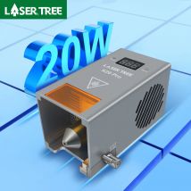 LASER TREE Testa laser ad alta potenza da 20 W con potenza ottica con modulo di luce blu TTL Air Assist per strumento di incisione di taglio laser fai da te