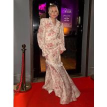 Bedrucktes Hemd mit ausgestellten Ärmeln, Oberteil, langer Rock, 2-teiliges Set, Spitze, V-Ausschnitt, gerüschte Taille, geraffte Damenbluse, Fischschwanzröcke, Anzug, Sommer