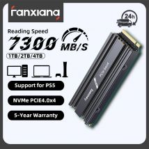 Fanxiang S880R 7450MB/s SSD NVMe M.2 2280 PCIe Gen 4 SSD para Juegos de 4TB 2TB 1TB, Disco Duro Interno de Estado Sólido con Disipador de Calor para PS5
