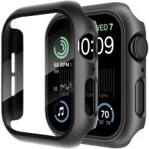 Vetro temperato + custodia per Apple Watch 46mm 44mm 45mm 41mm 40mm 42mm Protezione schermo per iwatch serie 10 9 8 7 6 SE 5 Accessori