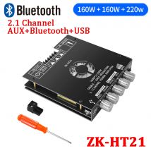 ZK-HT21 2x160 + 220W scheda amplificatore di potenza digitale Bluetooth a 2.1 canali AUX Audio