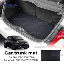 Für Abarth 595 695 2012-2024 Fiat 500 2008-2024 Kofferraum Matte Staubdicht Wasserdicht Schützen Matte LHD RHD Auto Hinten Pad Teppich