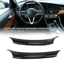 2 pezzi coprivolante per auto Trim adesivo decorativo autoadesivo adatto per Alfa Romeo Stelvio 2017-2018 Giulia 2016-2018