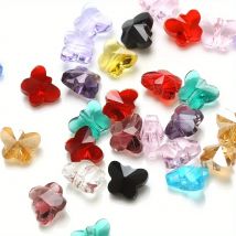 30PCS 14mm Schmetterling Form Glas Perlen Für DIY Herstellung Armband Multi Farben Perlen Charms Erkenntnisse Edelstein Schmuck liefert