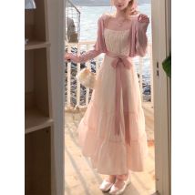 Französisch Elegantes Trägerkleid Frauen Einteiliges Kleid Koreanische Mode Kleidung Y2k Chic Outwear Sommer Ärmelloses Blumenkleid Vintage