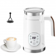 Montalatte con touch screen LED 5 in 1 aggiornato BioloMix per latte e caffè, macchina per schiuma calda e fredda
