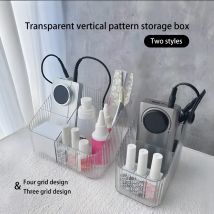 Nail Drill Bits Holder Display Clear Nail Display Box Transparent Makeup Storage Organizer Nail Manicure Tools