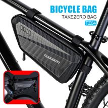 TAKEZERO-Mountain Bike Hard Shell Bag, Triangle Top Tube Bag, Locomotive Side Bag, Electric Frame, Rear Hanging Side Bag