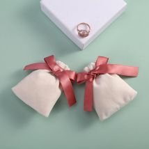 10 teile/los 7x9 cm Schmuck Verpackung Band Samt Taschen Geschenk Display Verpackung Lagerung Hochzeit Süßigkeiten Kordelzug Beutel Großhandel