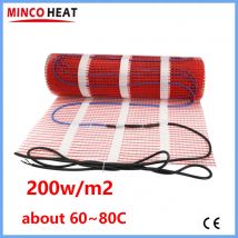 MINCO HEAT AC200~240V 200W/m2 Mata grzewcza podłogowa do odszraniania, system ogrzewania podłogowego, powierzchnia grzewcza od 0,5 do 5 m2