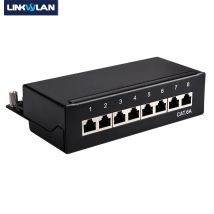 Mini Desktop CAT6A Cat6 8 12 Port Patch Panel Voll Geschirmt Verfügbar Für Wand Montage (Inkl. Hängen Schraube Löcher)