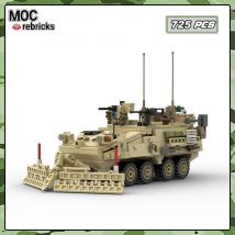 Militärische Ausrüstung Stryker M1132 Feld Ingenieur Fahrzeug Modell Bausteine Infanterie Kampf Auto Montage Ziegel Spielzeug Set
