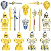 HEIßER Stormwind City Guard action-figuren Orc Soldat Speer Rüstung Soldat Ritter Modell Bausteine Spielzeug DT002D DT004D