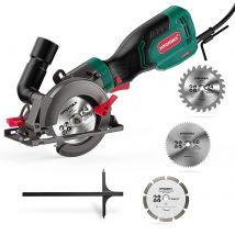 HYCHIKA 750W Circular Saw with 3 Saw Blades 48mm Cutting Depth Power Tools for Cutting Wood Soft Metal Tiles and Plastic