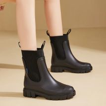 Neue Damen-Regenstiefel mit mittlerer Wade, verschleißfeste, wasserdichte, rutschfeste Outdoor-Stiefel, modische Damen-Regenschuhe