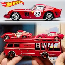 Genuine Hot Wheels Premium Car Culture Team Transport Toys Boys 1/64 Diecast Ferrari Fiat Lykan Hauler Toyota Ae86 Toy Car Gift