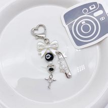 8 Größe Kugel Perlen Schmetterling Schlüssel bund y2k Goth Schlüssel bund Perlen Pin Engel Schlüssel Liebe Schnalle Anhänger