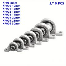 10 stücke Zink-legierung Durchmesser 8mm 10mm 12mm 17mm Bohrung Kugellager Kissen Block Montiert Unterstützung KP08 KP000 KP001 kp003 kp005 kp006