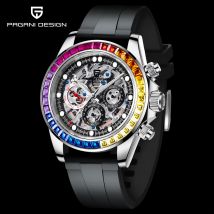 Pagani Design neue Männer automatische mechanische Chronograph Top Marke Edelstahl Saphir Sport uhren Relogio Masculino