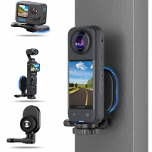 JJC Magnetischer Ständer für Insta360 X5X4, abnehmbare Kamerahalterung für Insta360 X4 X3 Pocket 3 Action 5 Pro 4 3 2 Hero 13 12 11