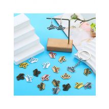 2-40pcs Ancient silver Alloy Loose Spacer Beads Gold Silver Crown Beads for Jewelry Making DIY Bracelet Handmade Accessories