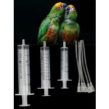 Pet Feeder Generic Bird Feeding Hose Rat Cat Dog Pigeon Parrot Chick Feeding Syringe with Water Needle Tube Plastic Supplies 5pc