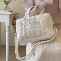 Baumwolle gesteppte Baby Wickeltasche Lage Travel Mutterschaft Pack Frauen Messenger Multifunktionale Handtaschen Sac A Langer Bébé