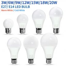 LED 220V E27 lampadina E14 lampada soggiorno lampadario lampadine per casa camera da letto illuminazione bianco freddo/caldo 3W 6W 9W 12W 15W 18W 20W
