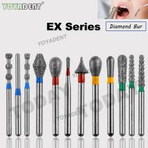 EX Tipo Frese diamantate dentali Odontoiatria Fragole FG 1.6mm Frese per lucidatura per manipolo ad alta velocità Strumenti per dentisti 10 pz/pacco