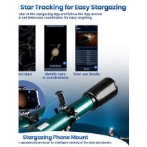 70080 Telescopes for Astronomy Adult with Sky Tonight APP Smartphone Adapter Adjustable Tripod Finder Scope Wireless Remote