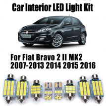 10 pz LED Interni Soffitto Cupola Mappa targa Lampadine Auto Kit Luce Per Fiat Bravo 2 II MK2 2007-2014 2015 2016 Accessori