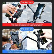 Universale 360 °   Supporto Telefono Girevole Antiscivolo per Bicicletta, Regolabile per MTB, Moto e Bici - Accessorio per Bicicletta
