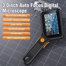 Microscopio digitale portatile Schermo a colori IPS da 3,0 pollici Messa a fuoco automatica Microscopi video a moneta da 2 MP Ingrandimento 500x per orologio da gioielli