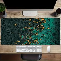 Tappetino per mouse da gioco grande Black Waves Tappetino per tastiera per computer XXL con bordo cucito antiscivolo in gomma per amici fidanzato