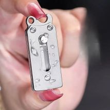 Kleiner Hobel aus Titanlegierung, Flaschenöffner, tragbarer Schlüsselanhänger-Anhänger, Outdoor-Camping-Multifunktionswerkzeug, Obstschäler