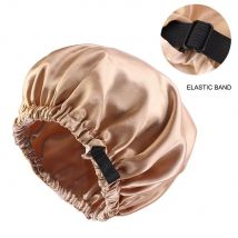 Nuovo berretto per capelli in raso per dormire invisibile piatto imitazione seta rotonda cura dei capelli copricapo da donna cerimonia pulsante di regolazione cappello da notte