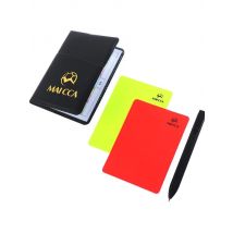 Soccer Referee Red Yellow Card Record Referee tool With Leather Case and Pen