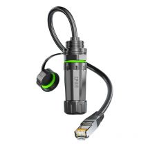 Industrial RJ45 Waterproof Connector Wire Outdoor M20 Panel Network CAT 6A Shielded Ethernet Cable Adapter rj45 Aviation Plug